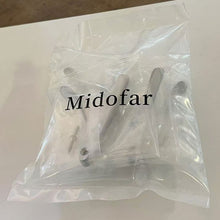 Carregar imagem no visualizador da galeria, Midofar zinc alloy clothes hooks in packaging, versatile for bedroom and bathroom use, 3-5/16 inch dull chrome finish