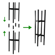 Load image into Gallery viewer, 2-tier adjustable plant stand showing tool-free assembly and detachable design for indoor or outdoor use.