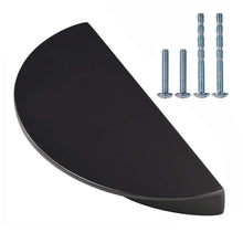 Load image into Gallery viewer, half moon door handle cabinet pulls zinc alloy brushed finish