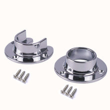 Load image into Gallery viewer, Chrome Closet Pole Socket Installation with Mounting