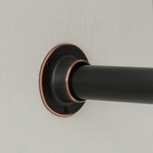 Load image into Gallery viewer, Cosnys Closet Pole Socket in dark finish, showcasing wall mount flange with 1-1/4 inch rod support.