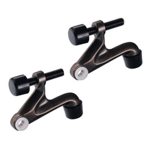 Load image into Gallery viewer, adjustable satin nickel hinge door stop at different angles