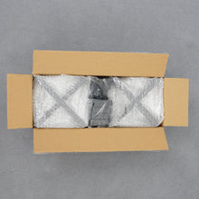 Load image into Gallery viewer, Opened box with bubble-wrapped 2-tier adjustable plant stand components for tool-free assembly, ready for indoor and outdoor use.