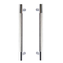 Load image into Gallery viewer, Knurled Cabinet Pulls – Modern Aluminum Drawer Handles in Polished Chrome, 128mm & 160mm Hole Centers