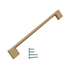 Load image into Gallery viewer, Large champagne bronze refrigerator cabinet door handle with screws for easy installation.