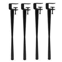 Загрузить изображение в средство просмотра галереи, Four black adjustable clamp table legs for modern coffee and office desks