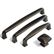 Load image into Gallery viewer, Brushed Black Nickel and Matte Black Drawer Pulls and Handles - 10 Pack