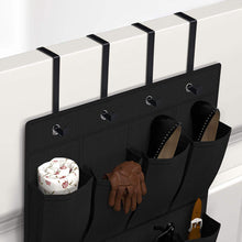 Cargar imagen en el visor de la galería, Heavy-Duty Over the Door Hooks – Set of 5, Matte Black, No-Drill Installation