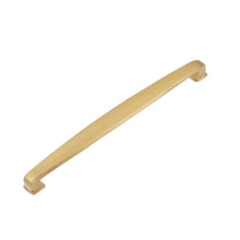 Load image into Gallery viewer, Brushed champagne bronze handles installed on modern kitchen drawers.