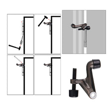 Load image into Gallery viewer, oil rubbed bronze door hinge stop with mounting screws - hardware included