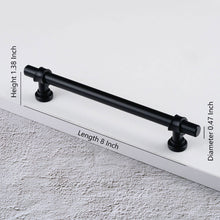 Load image into Gallery viewer, size comparison of t bar cabinet pulls - 96mm 128mm 160mm 192mm
