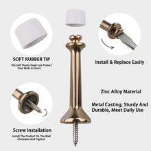 Load image into Gallery viewer, white metal door stop wall protector