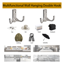 Load image into Gallery viewer, wall mounted coat hooks installation demonstration - easy mounting