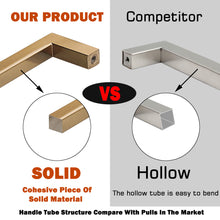Load image into Gallery viewer, side view of square cabinet pull - profile thickness demonstration
