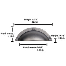 Load image into Gallery viewer, cup drawer pulls with mounting screws - hardware included