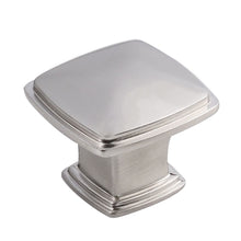 Load image into Gallery viewer, brushed nickel square cabinet knobs - 5-pack zinc alloy modern design
