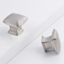 Load image into Gallery viewer, full kitchen with brushed nickel square knobs - complete coordinated look