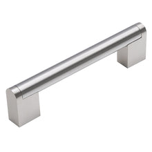 Load image into Gallery viewer, brushed nickel cabinet bar pulls on bathroom vanity - modern style