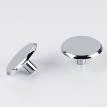 Load image into Gallery viewer, installing polished chrome drawer knob on kitchen cabinet - DIY setup