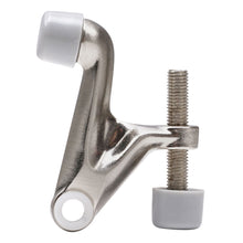 Load image into Gallery viewer, installing satin nickel hinge pin door stop on door hinge - easy installation