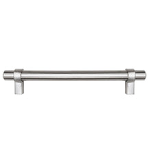 Carica l'immagine nel visualizzatore di Gallery, Satin nickel T-bar cabinet pull handle made of iron and zinc alloy, suitable for kitchen and closet drawers, shown on white background.