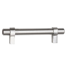 Carica l'immagine nel visualizzatore di Gallery, Satin nickel T-bar cabinet pull made of high-quality iron and zinc alloy, ideal for kitchen drawers, featuring a sleek modern design.