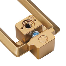 Load image into Gallery viewer, Lemon gold zinc alloy square pendant drawer handle close-up, showcasing durable hardware fitting for cabinet pulls and furniture.