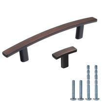 Load image into Gallery viewer, Oil rubbed bronze drawer pulls with screws, Triumph Hardware 10 pack of cabinet handles for kitchen, wardrobe, dresser, and furniture.