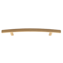Load image into Gallery viewer, Champagne bronze drawer handle, curved design, suitable for kitchen cabinets, strong zinc alloy construction.