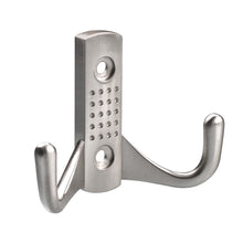 Load image into Gallery viewer, brushed satin nickel wall coat hooks - zinc alloy 5-pack set