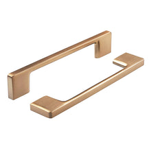 Load image into Gallery viewer, Champagne bronze drawer handles, set of 10, modern gold kitchen cabinet hardware, zinc alloy, 6.3 inch, durable, versatile design.
