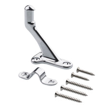 Afbeelding in Gallery-weergave laden, Polished Chrome Handrail Bracket with Mounting Hardware Included