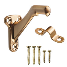 Load image into Gallery viewer, Champagne Bronze Handrail Brackets - 3-Pack Adjustable Zinc Alloy Supports