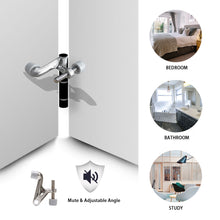 Load image into Gallery viewer, satin nickel hinge pin door stop installed in office setting
