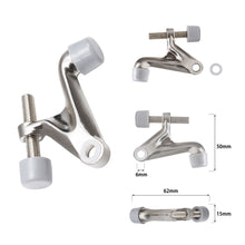 Load image into Gallery viewer, satin nickel door hinge stop protecting wall from door damage