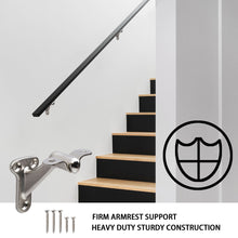 Afbeelding in Gallery-weergave laden, Heavy Duty Satin Nickel Handrail Bracket for Indoor/Outdoor Use