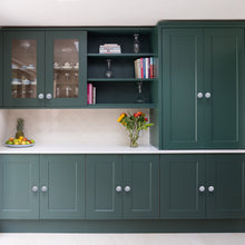 Load image into Gallery viewer, polished chrome cabinet knobs on wardrobe doors - modern bedroom application