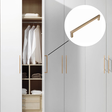 Load image into Gallery viewer, full kitchen with champagne bronze square cabinet pulls - complete look