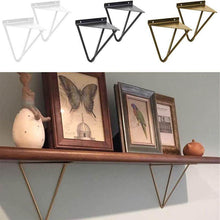 Load image into Gallery viewer, Rustic Black Iron Shelf Brackets - DIY Installation Kit &amp; Mounting Hardware
