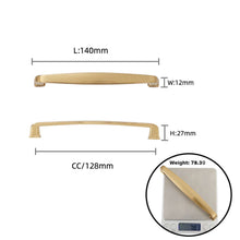 Load image into Gallery viewer, 10-pack champagne bronze cabinet pulls (zinc), compatible with 96mm to 192mm cabinet hole centers
