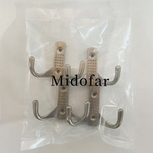 Load image into Gallery viewer, Midofar Metal clothes hooks, Length 3-1/32&quot;(77mm) Two Hooks, Zinc Alloy Hook Behind Bedroom Door, Bathroom Wall Hook, Scarf Hook Behind Wardrobe Door
