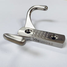 Cargar imagen en el visor de la galería, Ganchos metálicos Midofar para ropa, longitud 77 mm (2 ganchos), de aleación de zinc, para colgar detrás de la puerta del dormitorio, de la pared del baño o de la puerta del armario.
