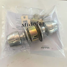 画像をギャラリービューアに読み込む, Midofar Hardware Keyed Entry Door Knob Set, Entrance Door Lock in Solid Stainless Steel for Exterior and Interior, Round Ball Handle, 1 Pack
