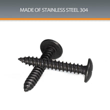 画像をギャラリービューアに読み込む, Midofar Screws of metal , #8 x 1&quot; Wood Screw,Sheet Metal Screws, Black Finish, 304 Stainless Steel
