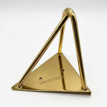 Load image into Gallery viewer, Rustic Black Iron Shelf Brackets - Gold Decorative Wall Mounted Floating Shelf Bracket
