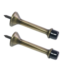 Cargar imagen en el visor de la galería, Tope de puerta ajustable de aleación de zinc, de 3&quot; y alta resistencia, con puntas de plástico suave, color bronce champán (paquete de dos), Triumph Hardware
