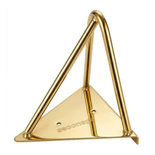 Load image into Gallery viewer, Rustic Black Iron Shelf Brackets - Gold Finish Decorative Shelf Bracket for DIY Projects
