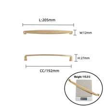 Load image into Gallery viewer, Champagne bronze zinc cabinet pulls 10-pack, fits 96mm-192mm hole centers, durable for home cabinets
