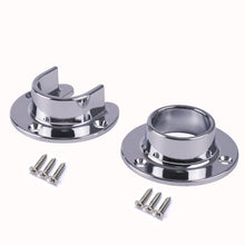 Load image into Gallery viewer, Cosnys Closet Pole Sockets – Heavy Duty Zinc Alloy Rod End Supports with U &amp; O Brackets for 1-1/4 Inch Rods, Wall Mount Flange Holders with Screws | Multiple Finishes
