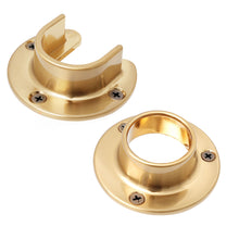 Load image into Gallery viewer, Cosnys Closet Pole Sockets – Heavy Duty Zinc Alloy Rod End Supports with U &amp; O Brackets for 1-1/4 Inch Rods, Wall Mount Flange Holders with Screws | Multiple Finishes

